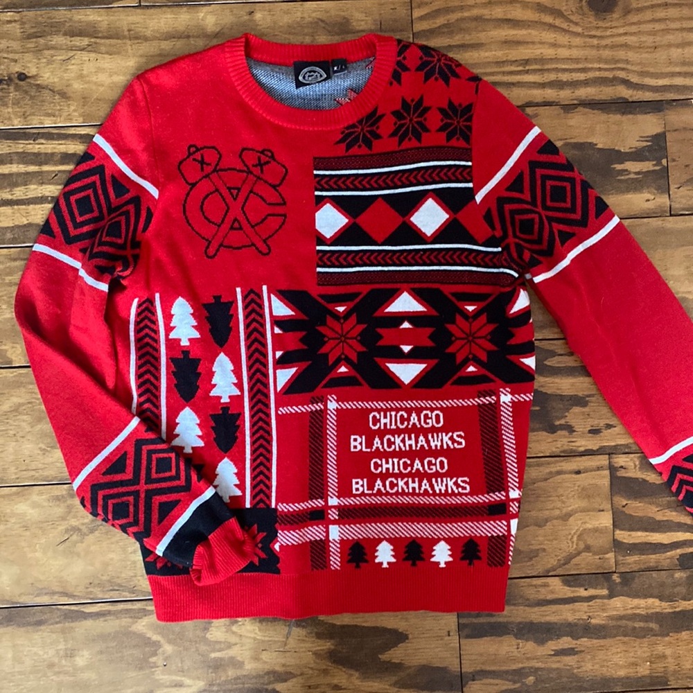 Chicago Black Hawks Christmas Sweater